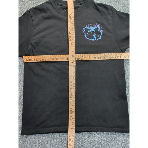 Wu Tang Clan Mens Shirt Medium Black 90s Hip Hop Rap Band Flame Shield Crew Med - Picture 5 of 8